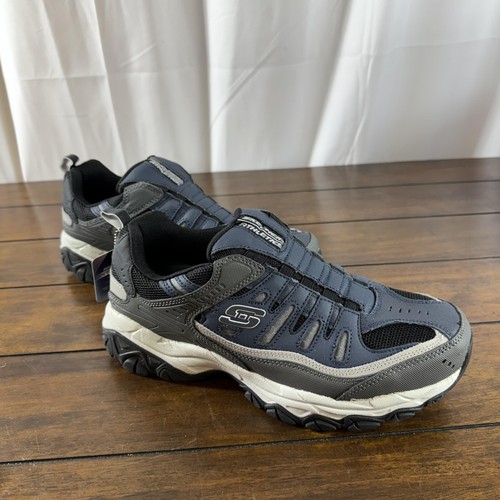 Scarpe Skechers After Burn Memory Foam Uomo Taglia 9 Vestibilità Extra Larga Comfort Passeggiata - Foto 4 di 10