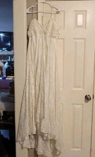 David's Bridal Galina Ivory Sz 16 Womens T9391 Wedding Dress Gown