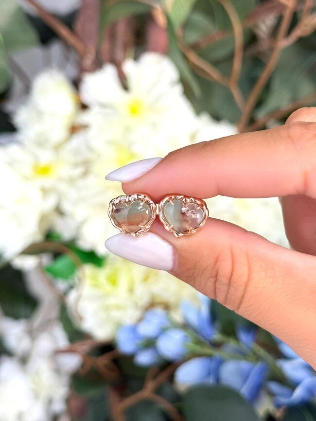 Pendientes LeVian enchapados en oro rosa de plata de ley con caramelo Aquaprase de 3,60 quilates Foto 4 de 4