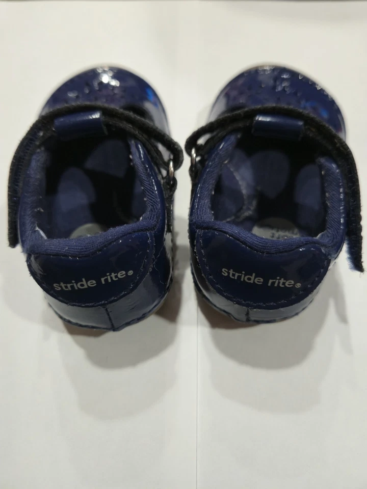 Zapatos de bebé Stride Rite Soft Motion Amalie Mary Jane azul marino, talla 3,5 W Foto 2 de 4