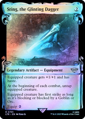 FOIL SILVER Sting, the Glinting Dagger ~ The Lord of the Rings [ NM ] [ MTG ]
