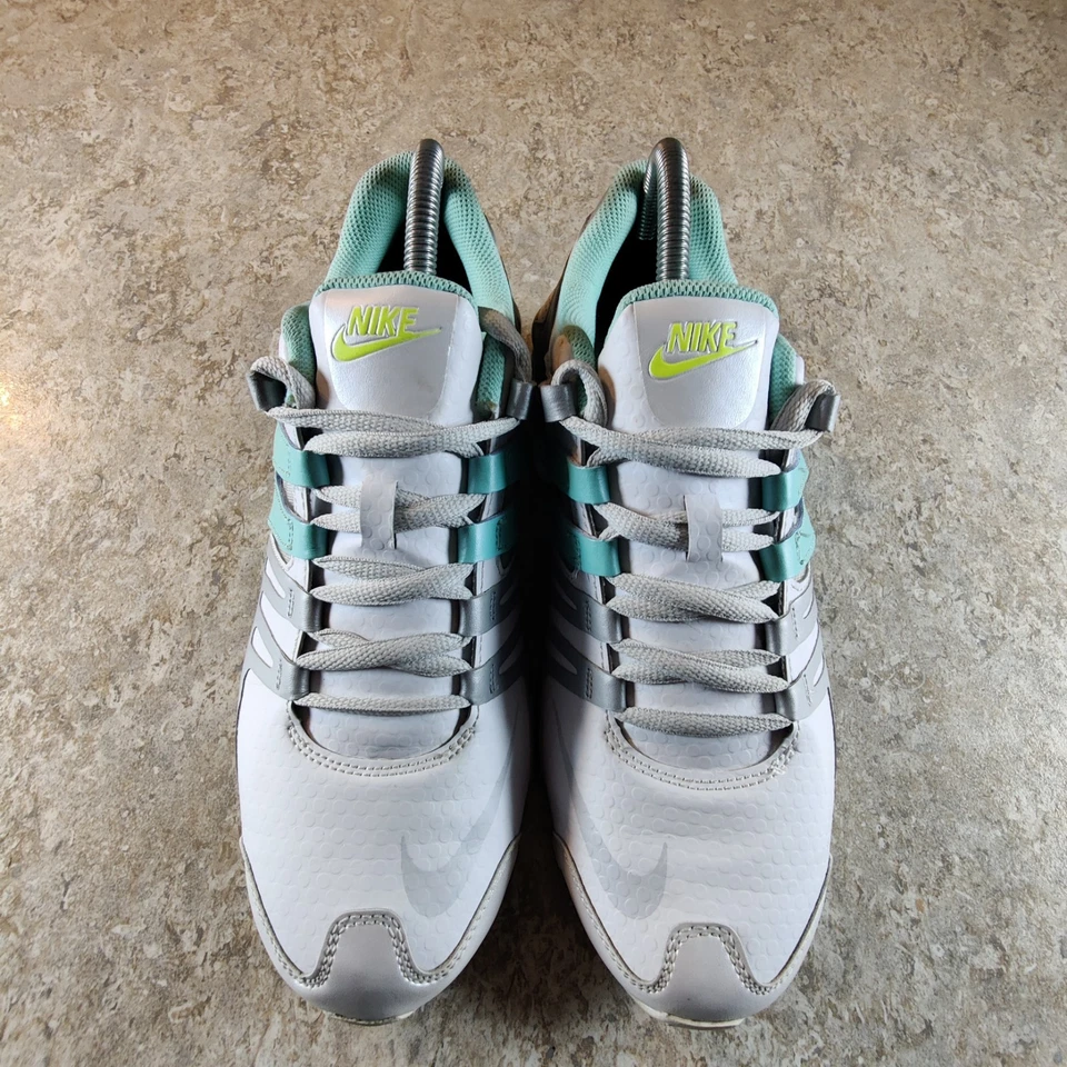 Zapatos para correr Nike Shox Current para mujer talla 9 blanco verde azulado usados en excelente estado 639657-109  Foto 2 de 4