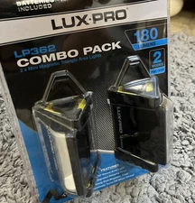 LUXPRO LP362 Portable Magnetic Area Light 2 Pack 180 Lumen LED- Ships Same Day!