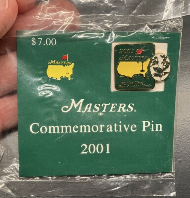 2001 Masters Commemorative Pin - Augusta National Golf Club - Tiger Woods Champ!