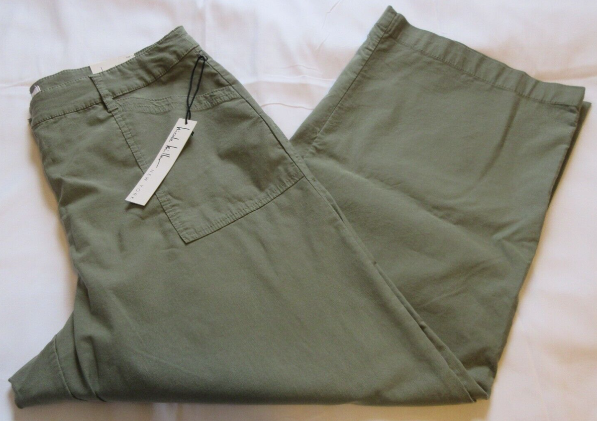 Nicole Miller New York Women's Hi-Rise Straight Leg Green