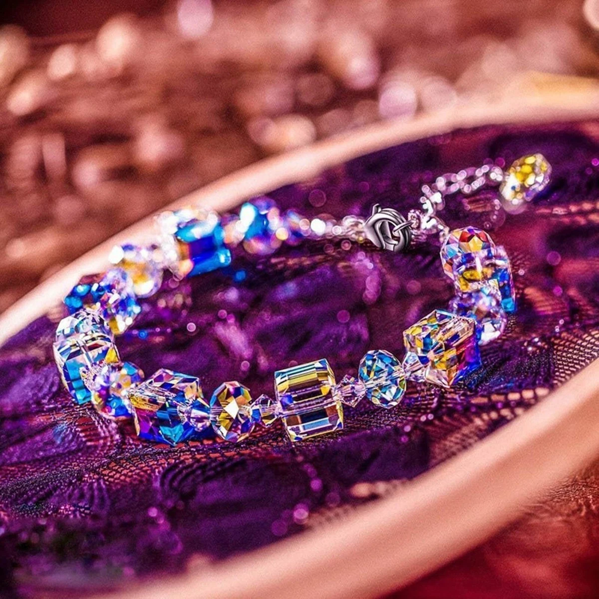 Aurora borealis on sale crystal bracelet