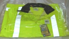 NEW Open Road HI-VIS Waterproof Long Rain Coat Jacket 1500-Rip-Stop Size LARGE