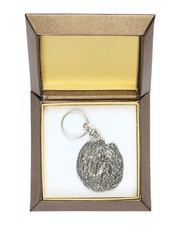 Chow Chow - Silver Plated Pendant With A Dog In A Decorative Box, Handmade