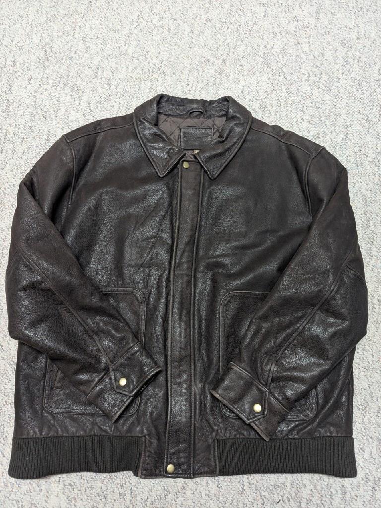 vintage 1990s bomber jacket 2XL cowhide leather PATINA motorcycle