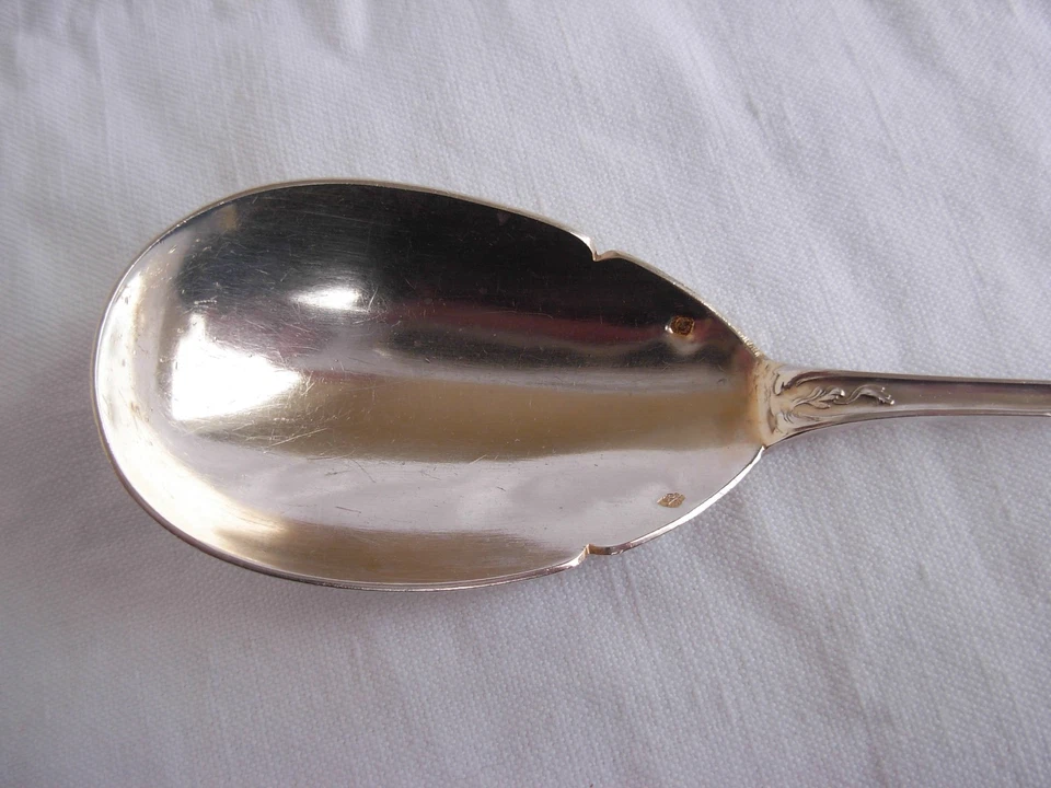 ANTIGUA CUCHARA FRANCESA DE PLATA DE LEY, ESTILO LOUIS 15, FINALES DEL XIX Foto 2 de 4