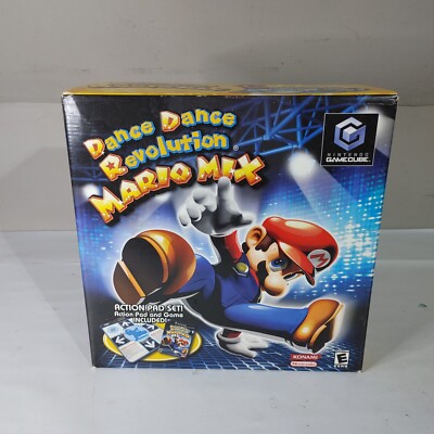 Gamecube Dance Dance Revolution Mario Mix NFR w Box + GC Game Disc