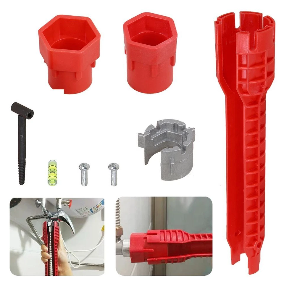 8-in-1 Multifunction Faucet Sink Basin Installer Tool Pipe Wrench Tap Spanner UK - Image 4 of 4