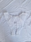 80s White Lace Crotchless Panties