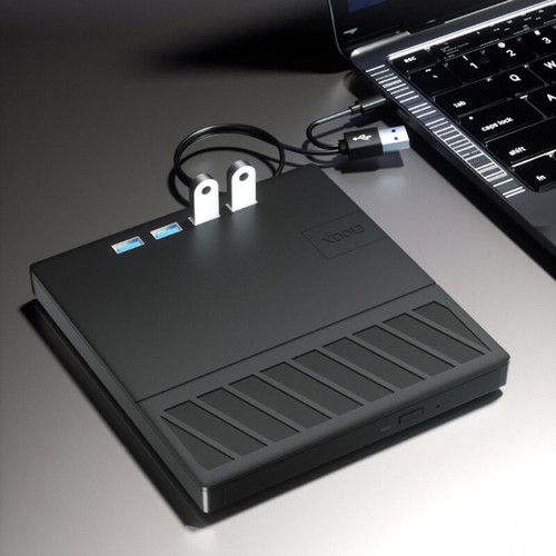 Lecteur Disque Externe 7 Ports pour Ordinateur Portable Type C USB3.0 Graveur Portable - Photo 6/8