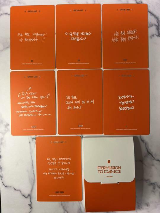 BTS PTD Permission To Dance On Stage Mini Photo Card Special BTS PTD Permission To Dance On Stage Mini Photo Card Special