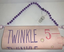 Girl’s Growth Chart Child Pink Twinkle Twinkle Little Star Room Nursery Decor