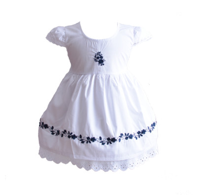 Baby Mädchen Baumwollkleid rosa weiß gelb blau 6 9 12 18 24 Monate