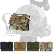 KRYDEX Tactical Helmet Counterweight Pouch Helmet Battery Pouch Pocket Hook Back