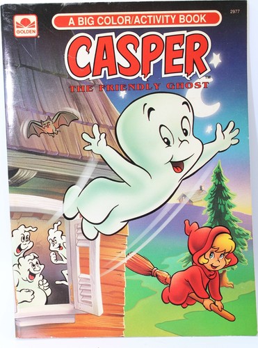 Vintage 1992 Golden #2977 Casper The Friendly Ghost Color Activity Book Set of 2 - Picture 17 of 21