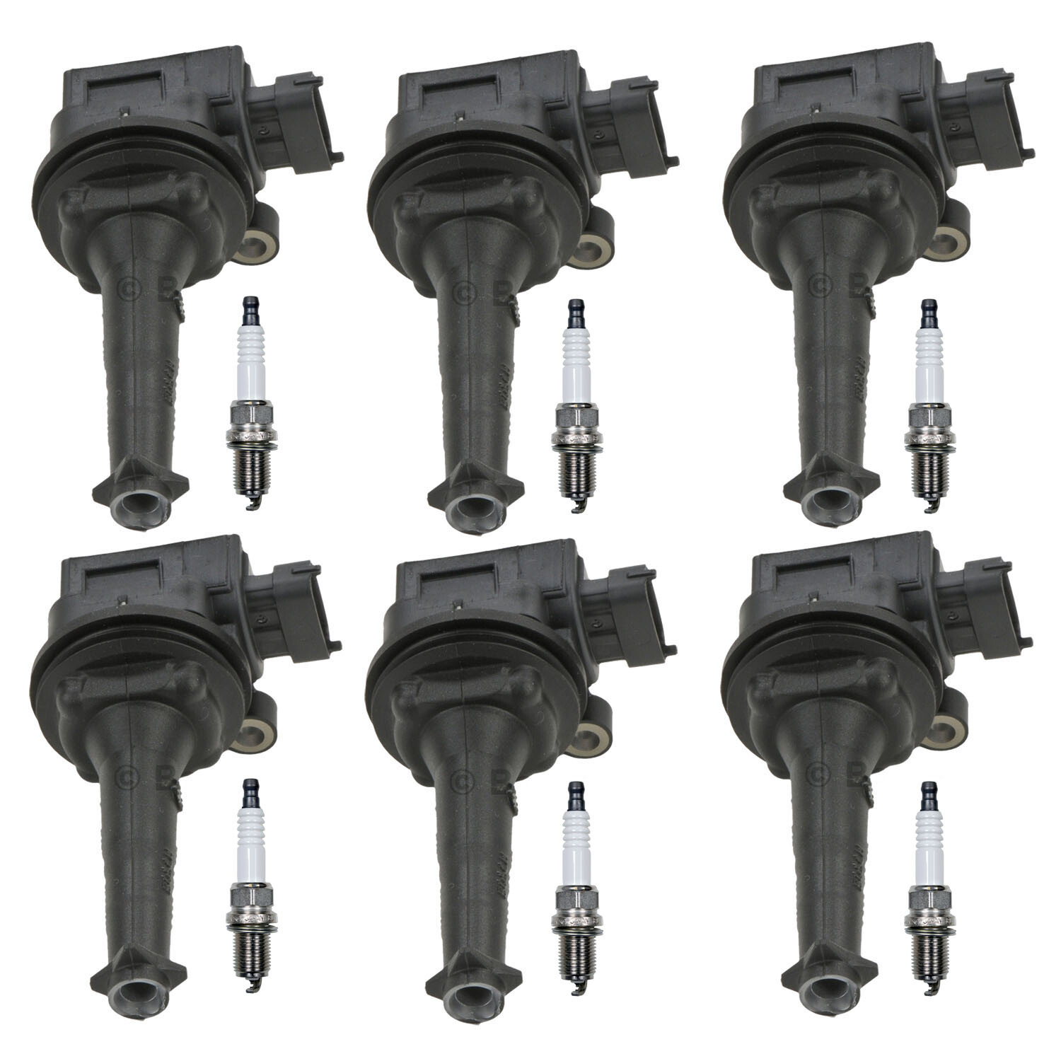 Bosch 6 Ignition Coil Denso 6 Platinum TT Spark Plug Kit For S80 2.9 L6 99-02