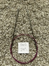Knit Picks Nickel Plated Fixed Circular Knitting Needle Size US 0 2mm 24  
