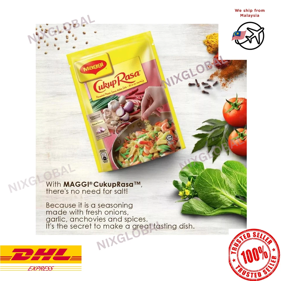 Condimento Original Todo en Uno MAGGI Cukup Rasa 3 X 300G Halal Envío Gratis Foto 3 de 4