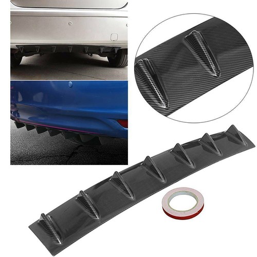 For Porsche Panamera Rear Bumper Diffuser 7 Fin Spoiler Lip Splitter Wing Carbon - Picture 4 of 12