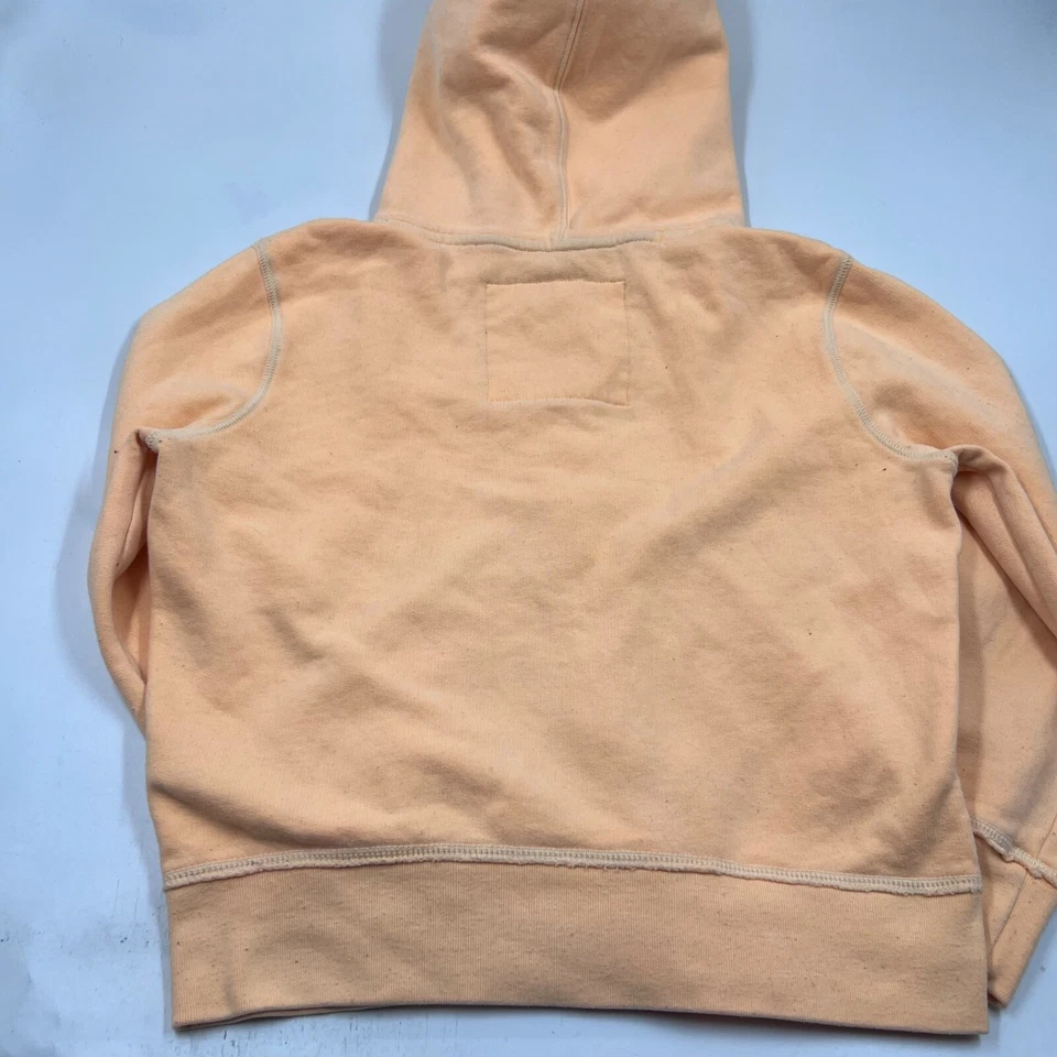 Sudadera con Capucha Hollister Mujer Cremallera Completa Talla M Naranja Melocotón 1922 Logo Algodón Sudadera Foto 4 de 4
