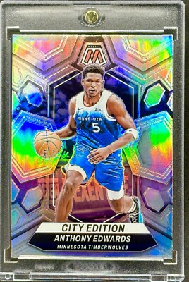 Anthony Edwards RARE CITY REFRACTOR SSP INVESTMENT CARD PANINI MVP MINT