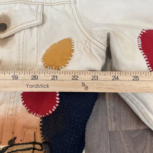 BJ-R Jacket Size Large Denim Altered Hand Embroidered Sashiko, Boro, Patchwork - Picture 7 of 16