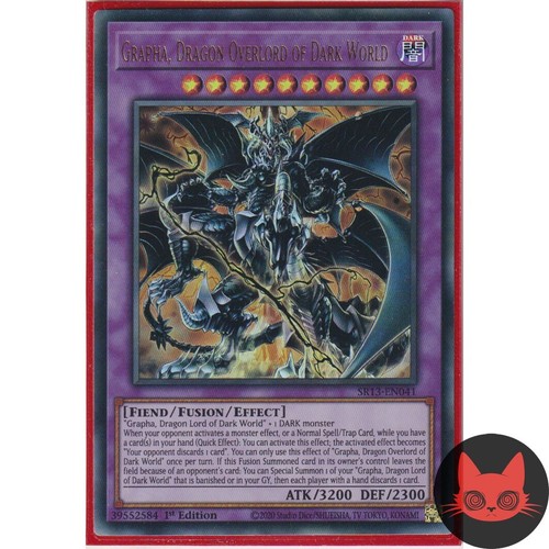 Yugioh Grapha, Dragon Overlord of Dark World SR13-EN041 Ultra Rare 1st Ed NM