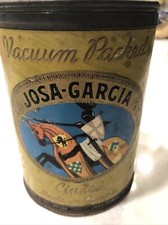 Vintage cigar tin Josa-Garcia Cigar Tin Vacuum Packed Made In Tampa, Fl