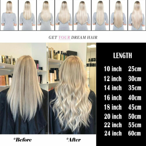 Sew In Hair Extensions Long To 28inch Weave Remy Human Hair Weft 100g Highlight - Picture 10 of 34