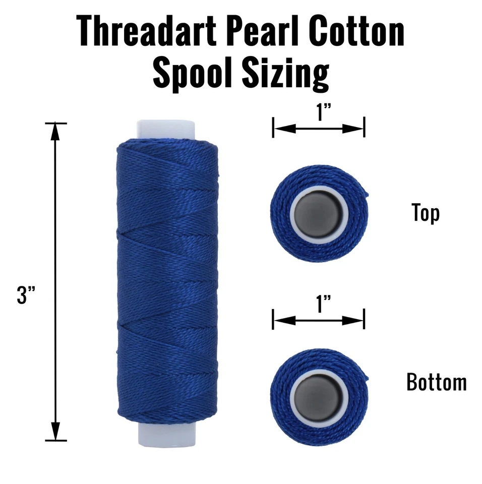 PEARL PERLE COTTON THREAD - 40 COLORS BY THE SPOOL - 75 YDS - SIZE 8 - THREADART - Image 2 of 4