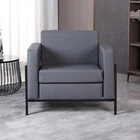Armchair Single Upholstered Sofa Faux Leather Leisure Chair Furniture LivingRoom