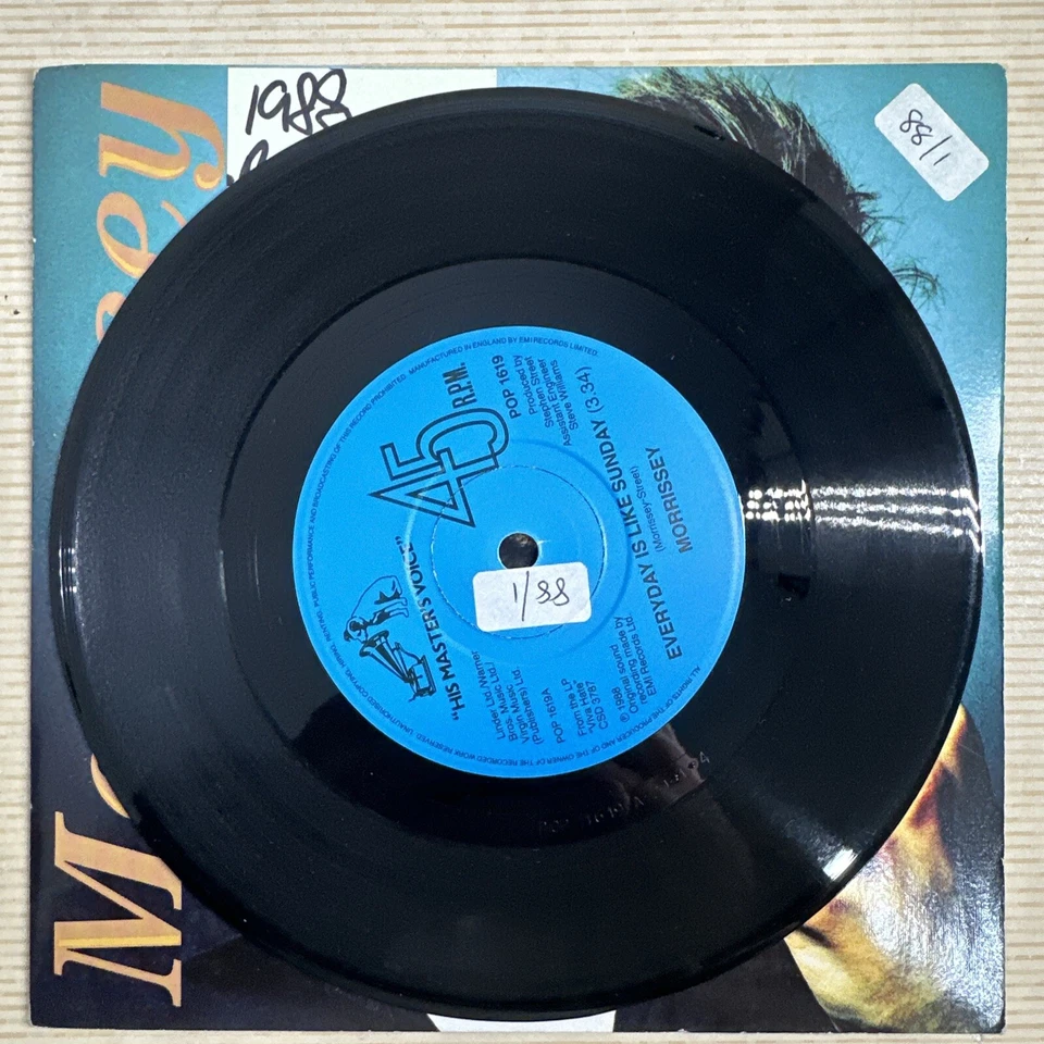 MORRISSEY - Everyday Is Like Sunday 7” Vinyl Record Single VG+ - Image 3 of 4