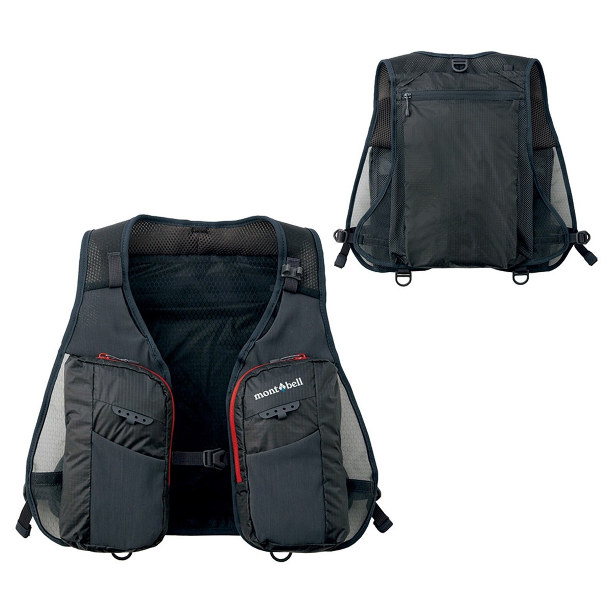 mont-bell Light Angler Vest Dark Gray Gun Metal GM One Size Unisex