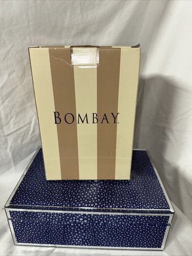 !!BOMBAY Tile Blue White Porcelain Individual Teapot & Lid with Cup IN THE BOX!! - Picture 7 of 9