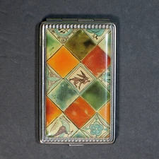 Palais Des Papes Cathedral Tile Avignon France Souvenir Compact Mirror RARE