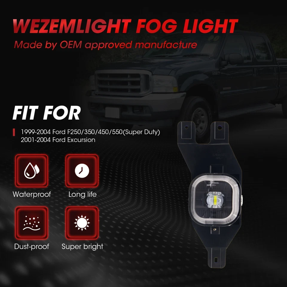 Conjunto de luces antiniebla LED aptas para Ford F250/350/450/550 1999-2004 (Super Duty) Foto 3 de 4