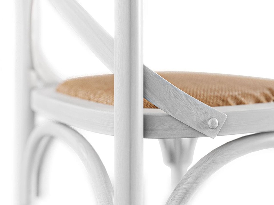 WHITE DINING CHAIRS BEECH WOODEN CHAIRS CROSS BACK DINING CHAIRS eBay