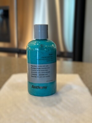 Anthony Algae Facial Cleanser, 8 Fl Oz. Contains Algae, Aloe Vera, Azulene
