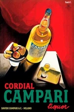 Cordial Campari Cocktail Vintage Print Advertising Poster Poster Poster Poster