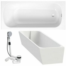 Bette Form Stahl-Badewanne 160x75 cm mit Träger mit Ab- u. Überlaufgarnitur
