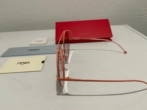 Nuevas gafas de sol Fendi FF 0285/S 35J01 para mujer rosa borde completo redondas/rosas lentes Foto 3 de 4