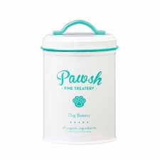 Amici Pet Pawsh Metal Canister, 44 Oz, Airtight Food Storage for Dog Treats