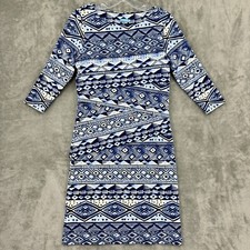 J McLaughlin Dress Womens Small Bodycon Career Classic Stretch Knit Bohemian