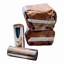 New Old Stock Vintage Silver Plated Candlabra Candle Socket Covers Tube Tubing