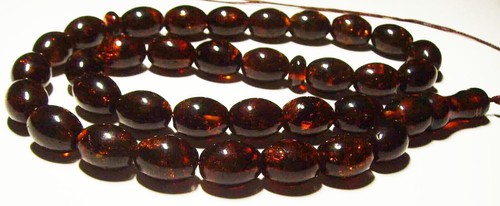 Islamic 33 Prayer Beads Natural Amber misbaha Tasbih Tasbeeh pressed B308 - Picture 7 of 8