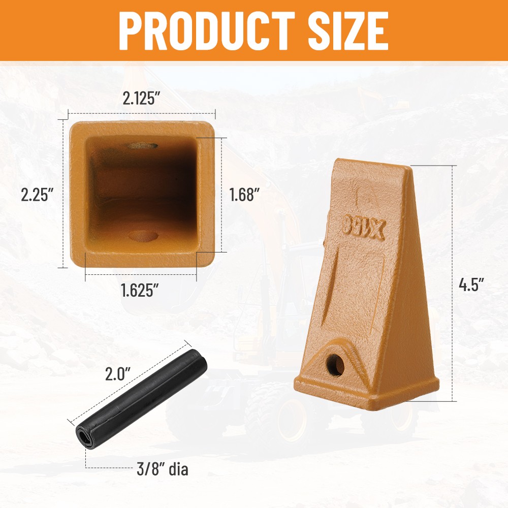 5)X156 Bucket Teeth + Pins Kit For Mini Excavator/Backhoe /Hensley